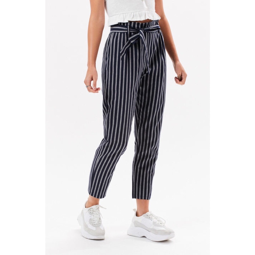 NWT Pacsun stripe paper bag waist pants